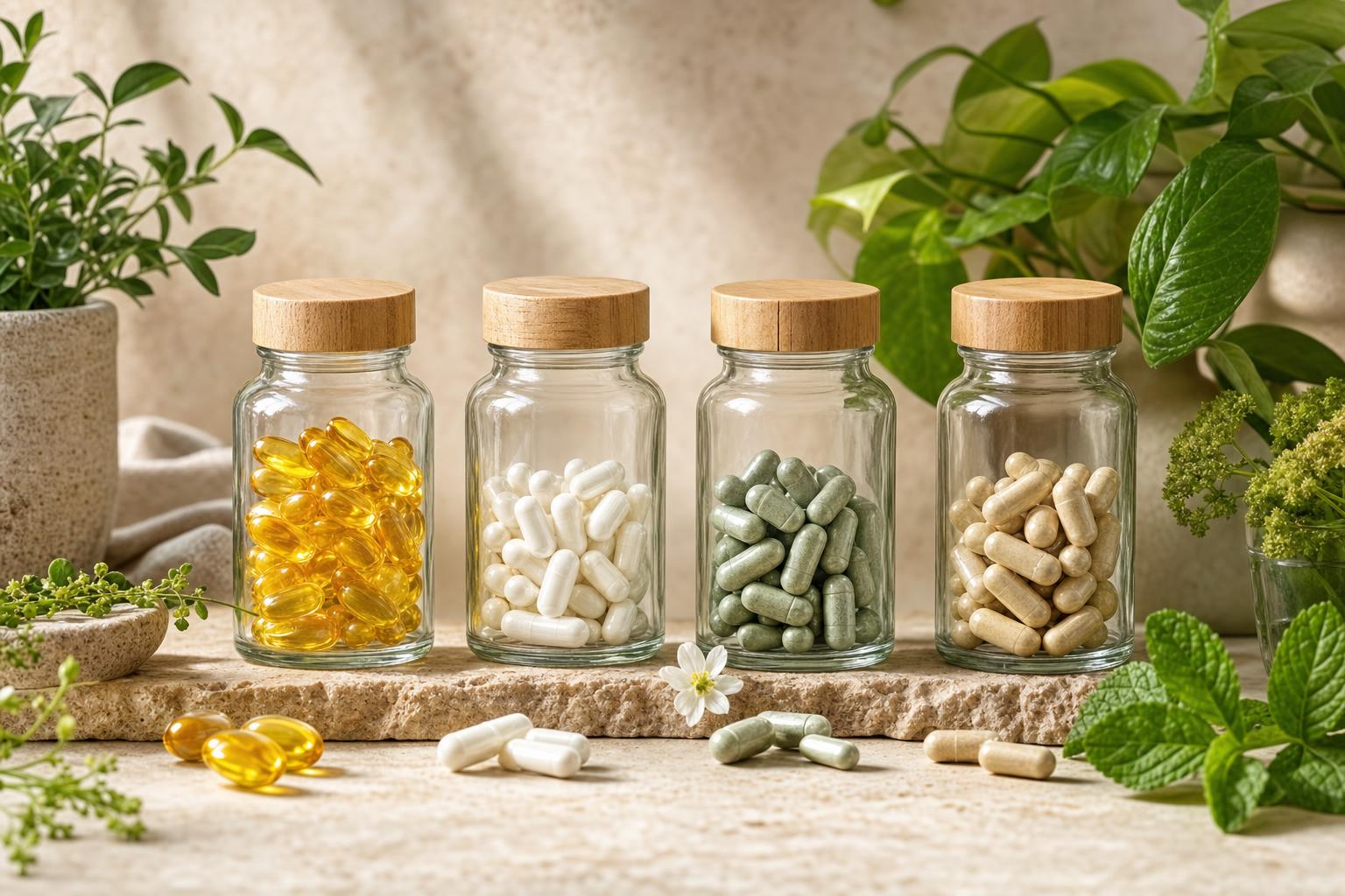 ADHD supplements evidence infographic comparing omega-3, magnesium, zinc, L-theanine, citicoline, iron, and vitamin D