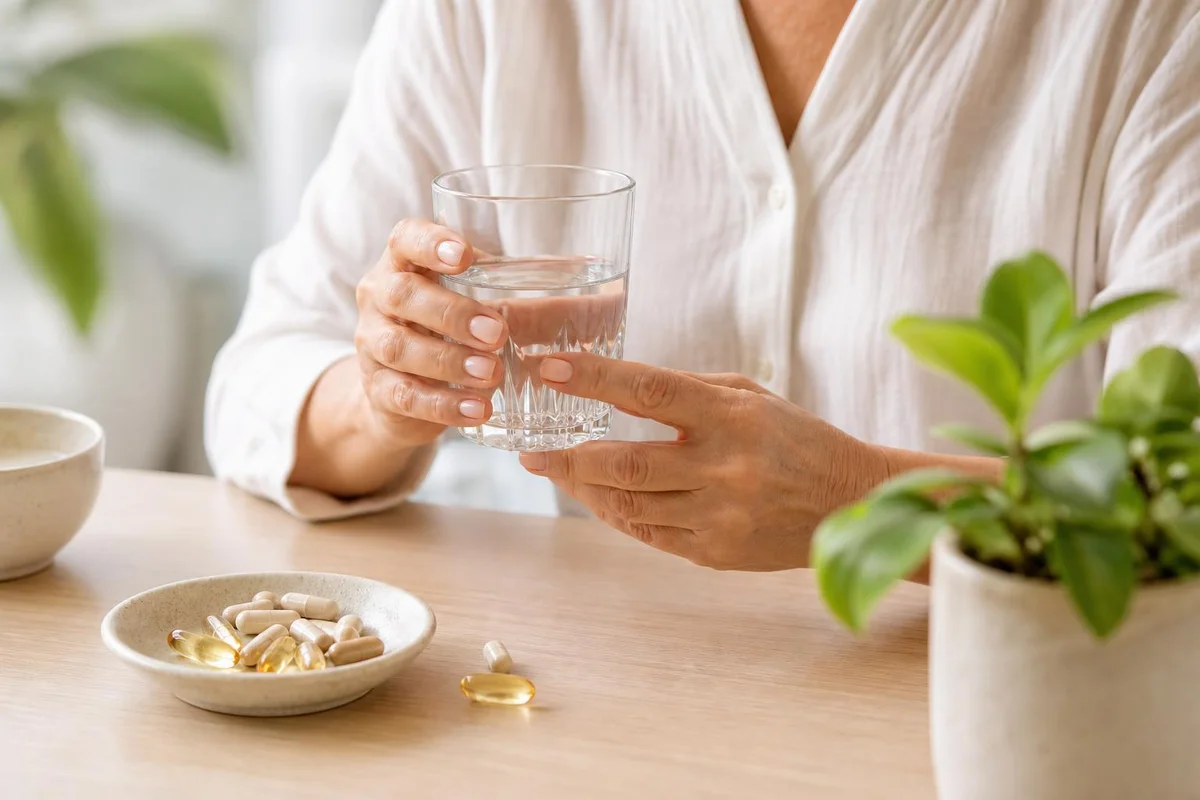 Menopause supplement evidence review with separate symptom categories