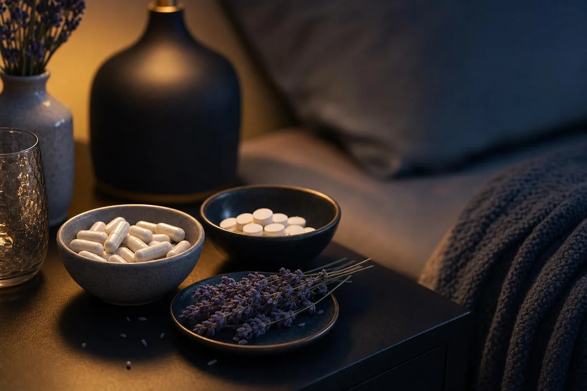 Sleep supplements arranged for an evidence and safety review