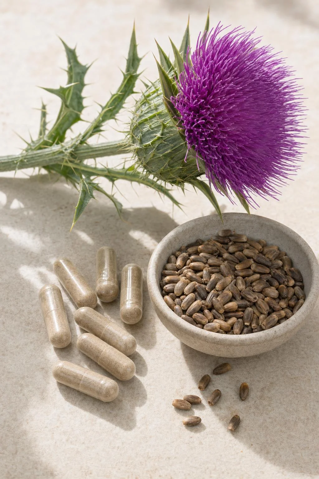 Milk Thistle Silybum Marianum monograph visual